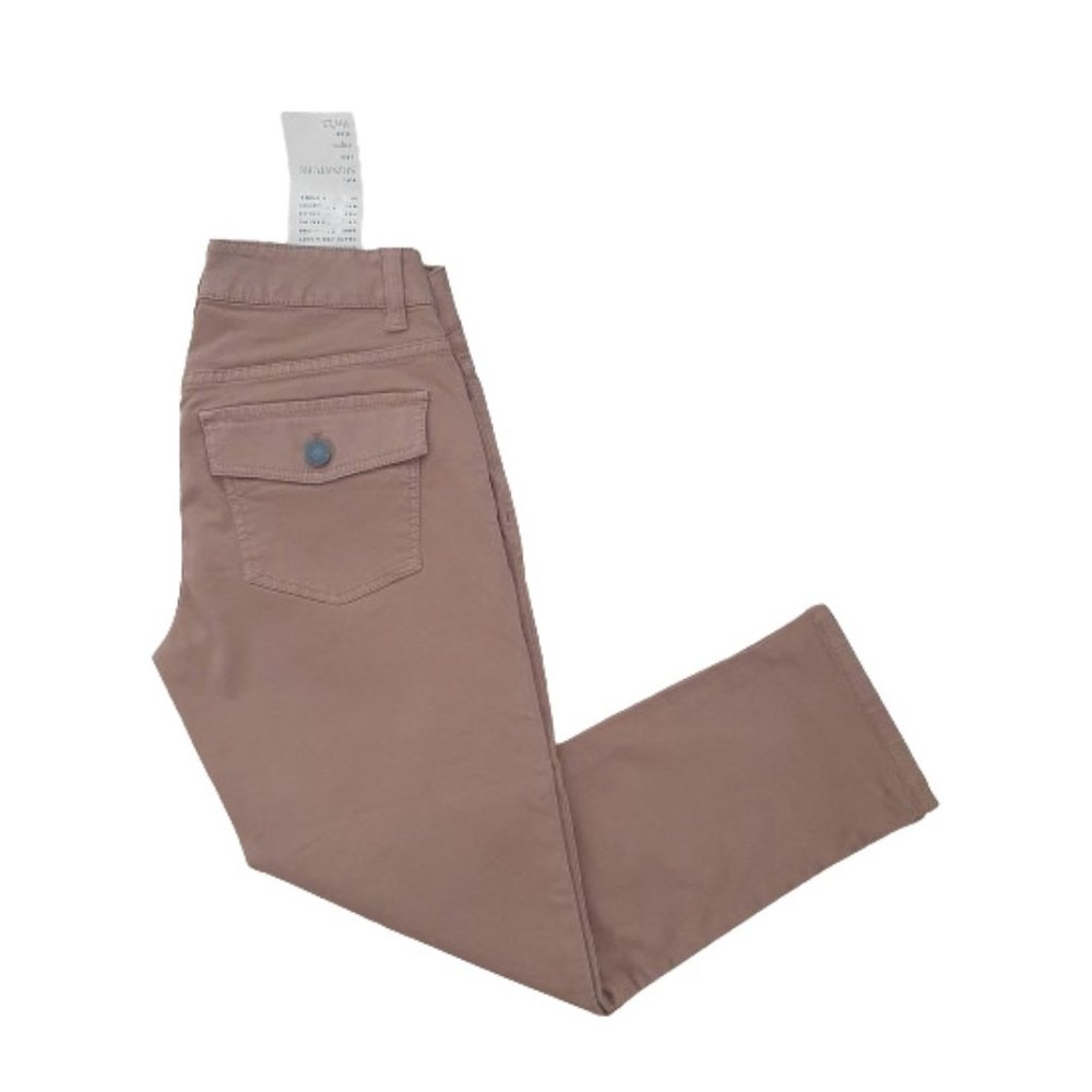 NWT Talbots Brushed Stretch Cotton Capri Pants, Red Clay, 24, 00P